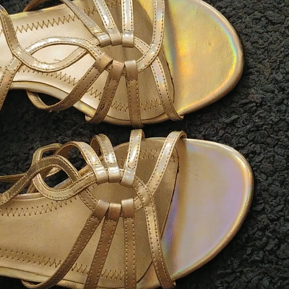 3/$50 Silver Strappy Kitten Heels - Picture 4 of 5